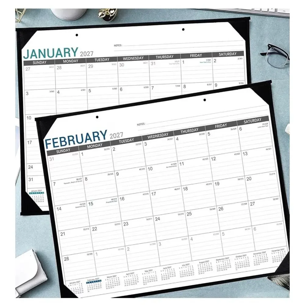 2026-2027 Desk Calendar - Roll Packaging Desk Calendar 2026-2027 (C236)
